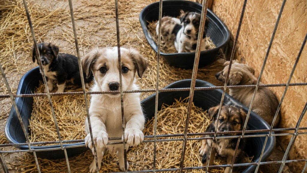 5 cachorrinhos são encontrados na floresta após mulher ouvir choros no caminho para o trabalho