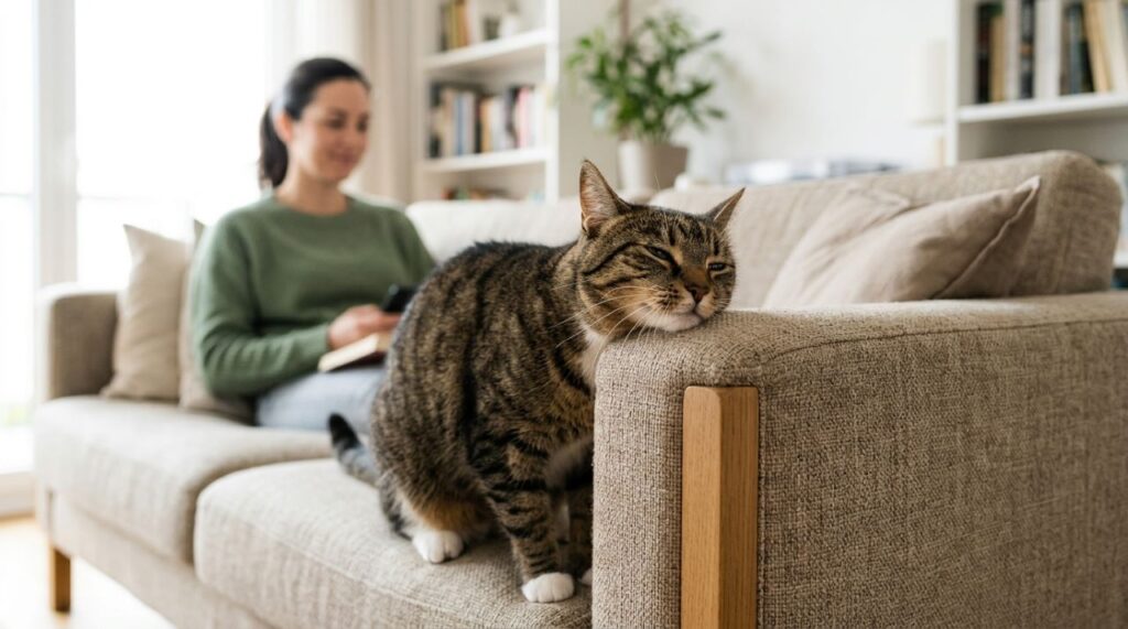 Esfregar o rosto ajuda o gato a reconhecer o ambiente como seguro