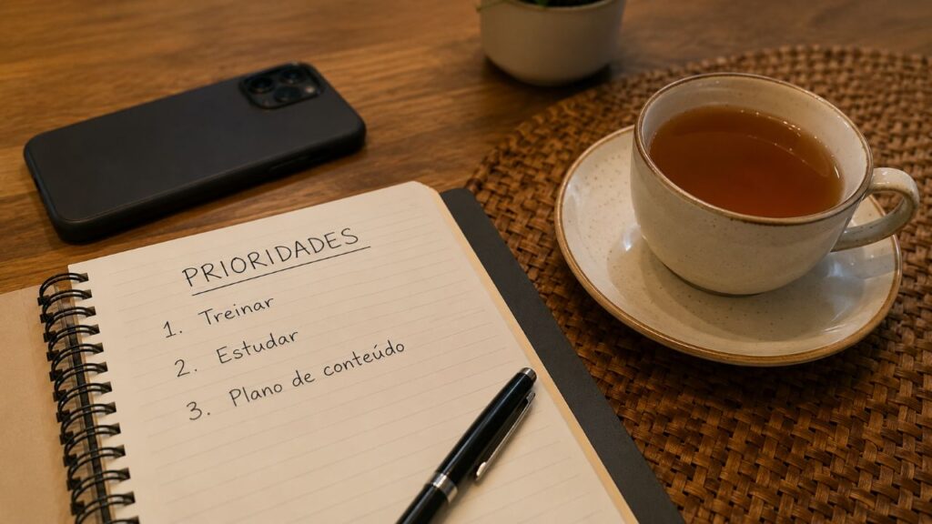 Organizar a semana mais cedo ajuda a proteger o sono e reduzir a ansiedade de domingo
