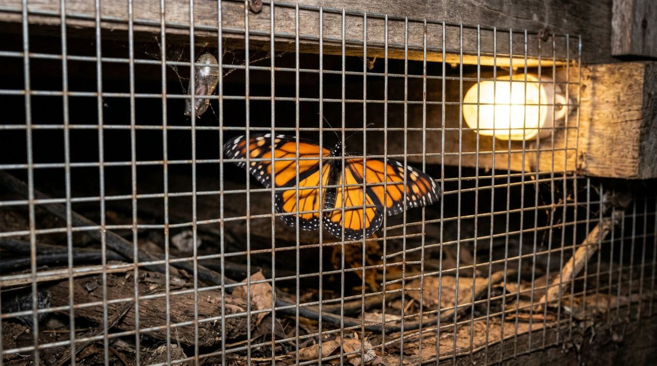 Borboleta presa é salva após mulher ouvir som de asas e encontrar abrigo escondido