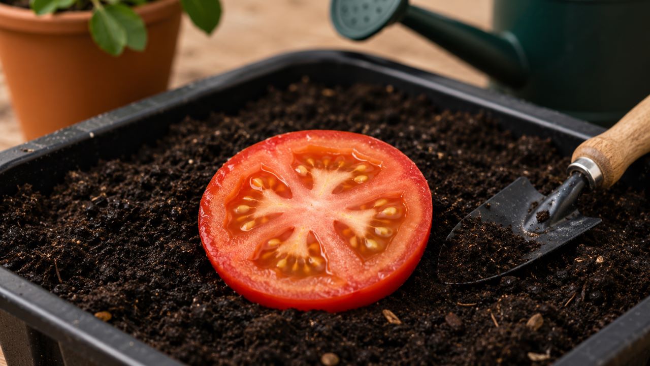 Uma rodela de tomate pode iniciar várias mudas em casa