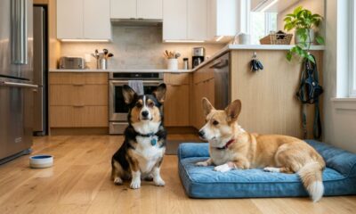 Corgi mal-humorado consola o irmãozinho doente após visita ao veterinário