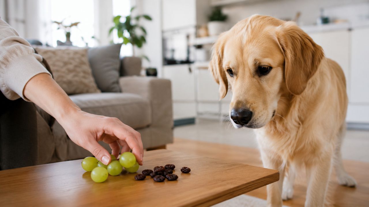 Uvas e passas podem causar intoxicação grave e lesão renal aguda em cães