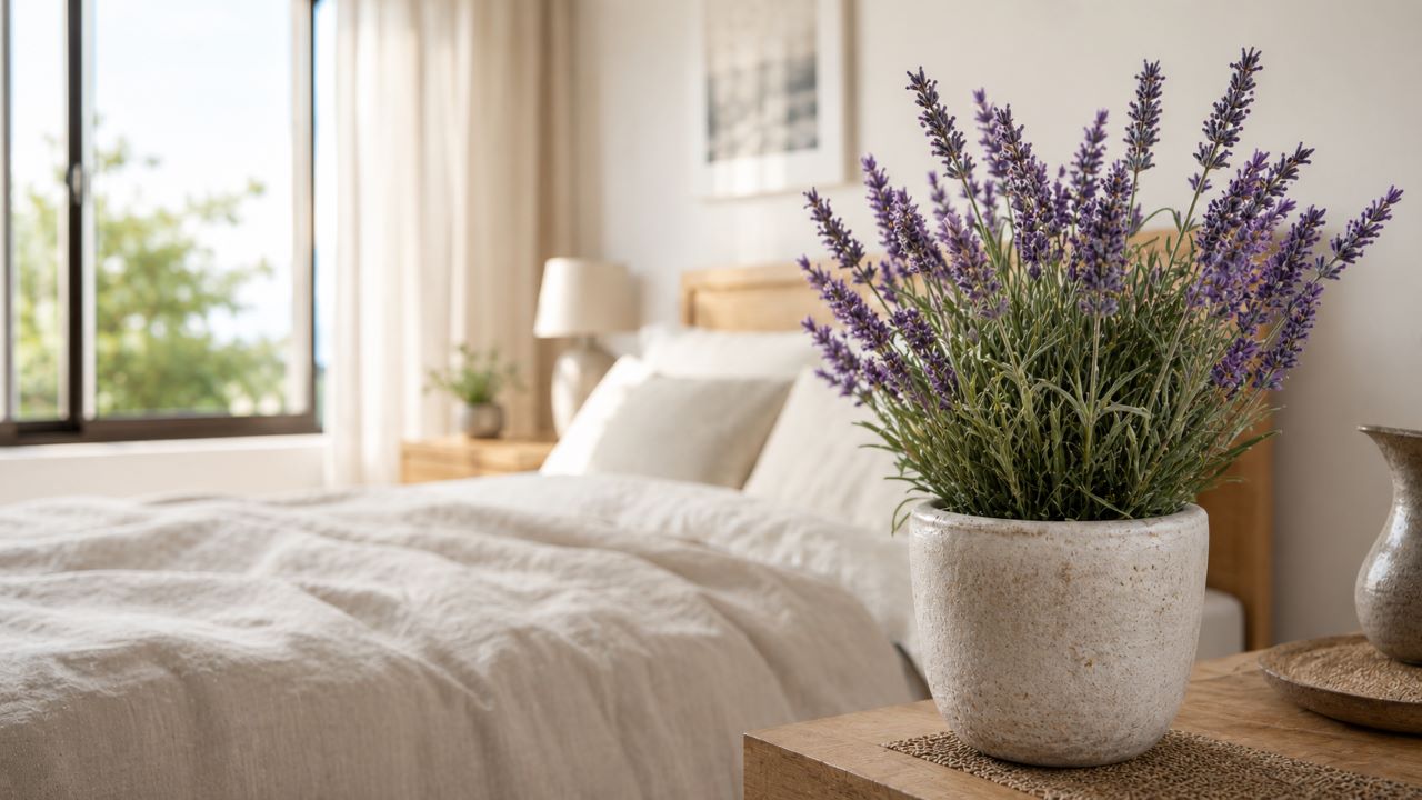Lavanda deixa o quarto mais acolhedor com perfume suave