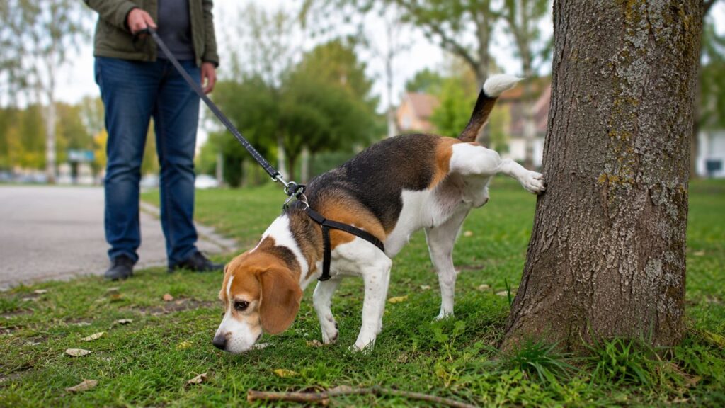 Farejar e girar ajudam o cão a escolher onde deixar sua marca