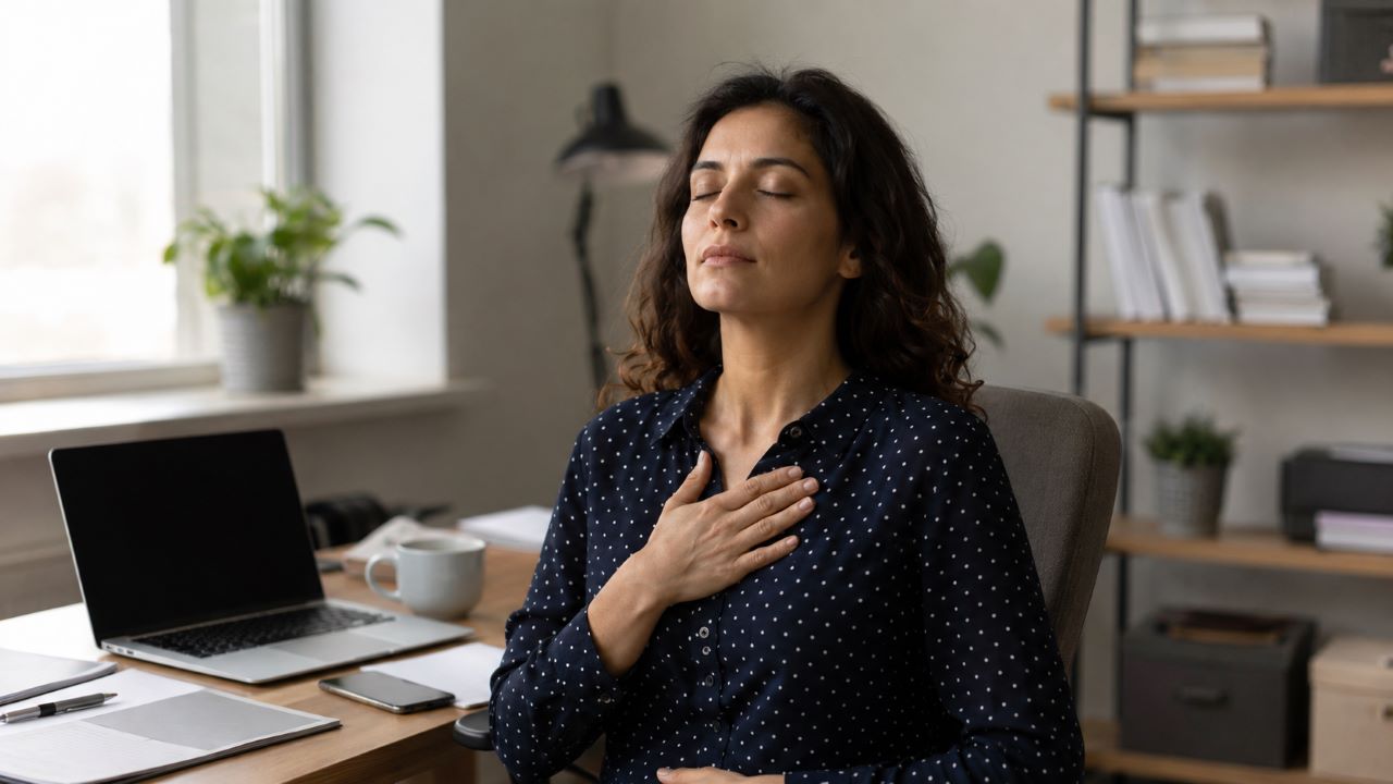 Uma pausa curta para aliviar a tensão mental