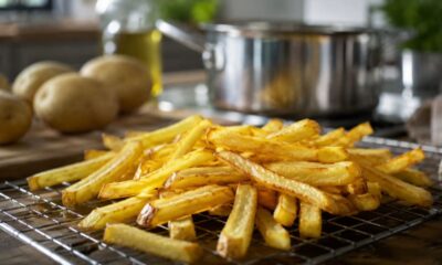 Batata frita crocante depende de secagem, temperatura e fritura em etapas