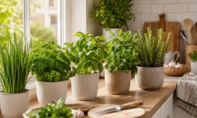 Uma horta de temperos cabe até em cozinhas pequenas