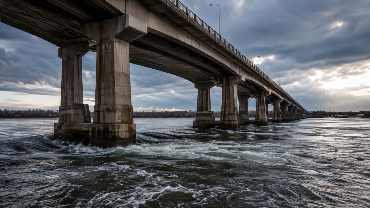 A segurança de uma ponte começa nas camadas escondidas abaixo da água