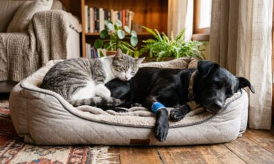 Gato esperou a vida toda por um melhor amigo canino