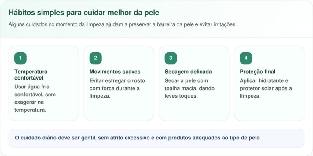 Lavar o rosto com água fria pela manhã: por que é indicado e quando evitar