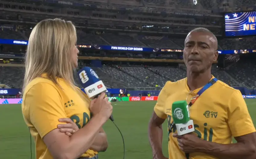 Romário manda recado a Fernanda Gentil após polêmica ao vivo: “Você tem meu respeito”