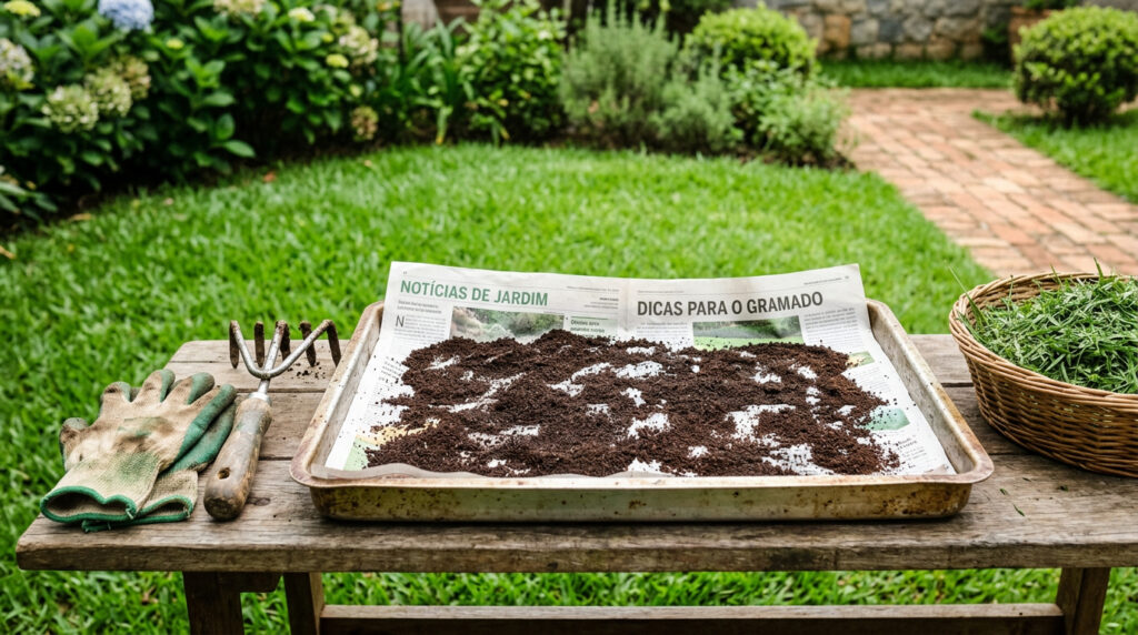 Por que você deveria começar a espalhar borra de café no seu gramado?