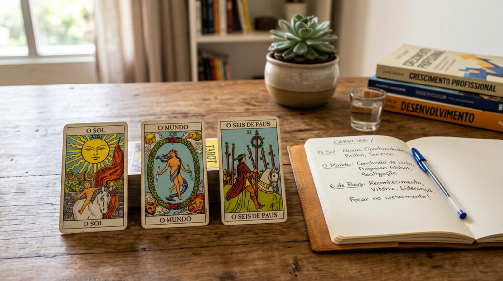 Cartas do tarot que indicam reconhecimento no trabalho e podem trazer destaque profissional
