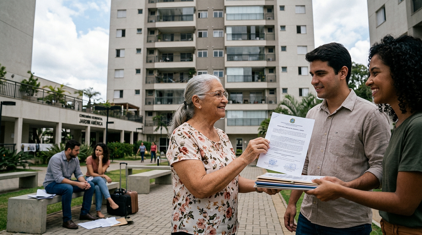 Idosa coloca apartamento de R$ 500 mil em nome dos filhos para se proteger do novo marido, mas divórcio de um deles ameaça o plano após ex-nora reivindicar parte do imóvel