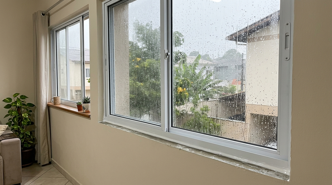 Como vedar janela que entra água de chuva e evitar manchas na parede sem trocar tudo