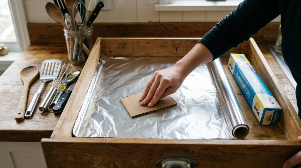 Por que cada vez mais pessoas estão forrando as gavetas da cozinha com papel alumínio