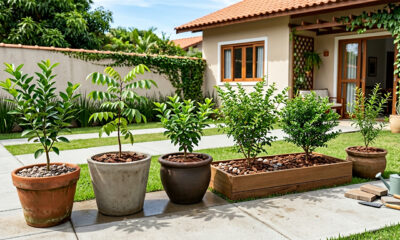 Sete árvores frutíferas com raízes que não danificam o piso do seu quintal, perfeitas para espaços pequenos