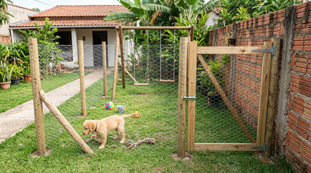Como fechar parte do quintal com tela e ganhar mais segurança sem gastar tanto na obra