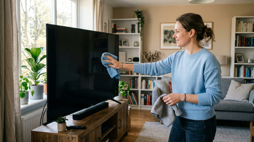 Nem lenços umedecidos, nem spray: a maneira correta de limpar a tela da TV sem arranhar