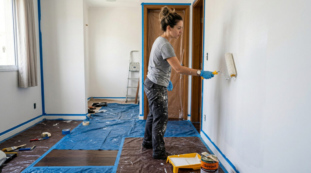 Erros simples na pintura da parede podem causar manchas, marcas e acabamento irregular