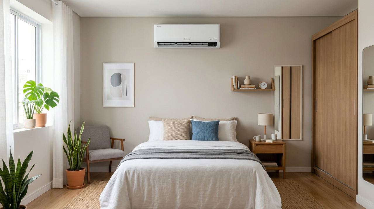 Parede com falhas após instalação do ar-condicionado pode ganhar aparência renovada