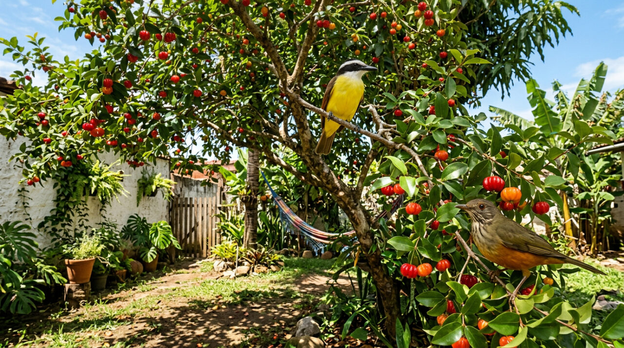 5 árvores frutíferas que dão sombra, frutos doces e atraem pássaros para o quintal