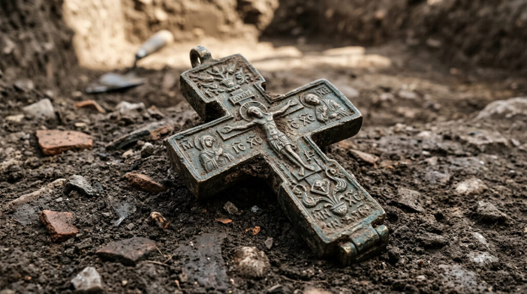 Arqueólogos encontram rara cruz relicário em antiga cidade da Turquia