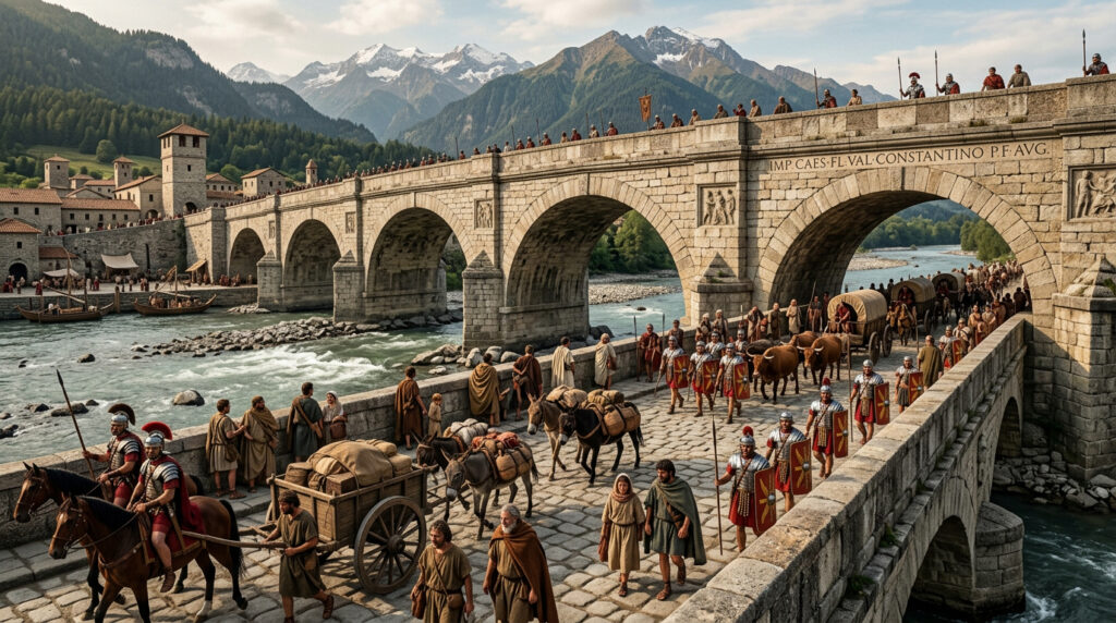 Arqueólogos encontram vestígios de ponte romana de 1.700 anos em rio da Suíça