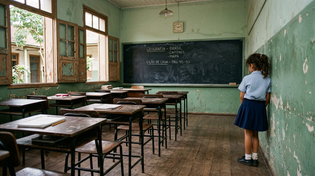 Coisas da escola antiga que hoje seriam impensáveis e marcaram a infância de muita gente