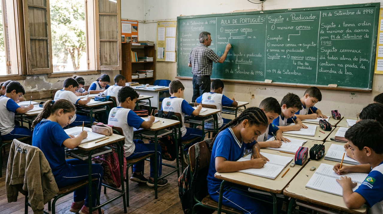 Rotinas escolares que davam disciplina e marcaram quem copiava matéria do quadro todos os dias
