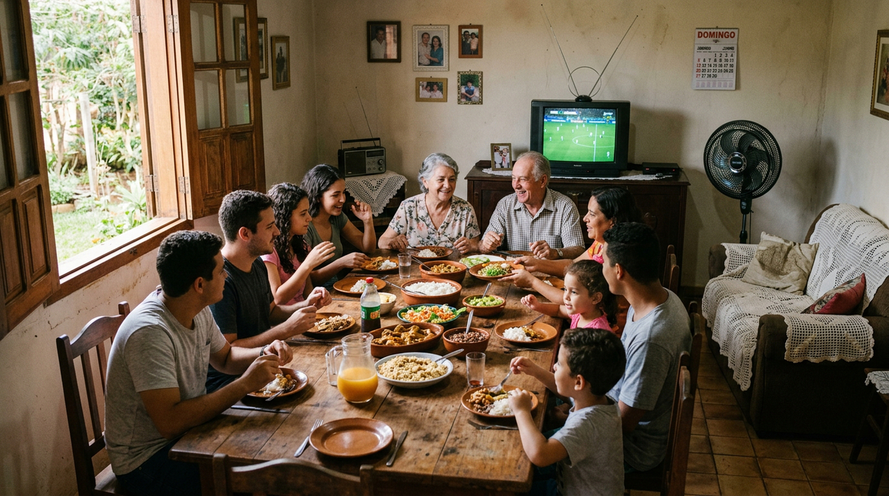 Visitar parentes aos domingos era um costume simples que fortalecia os vínculos familiares