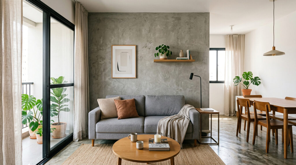 Como fazer cimento queimado simples e deixar o ambiente moderno sem revestimento caro