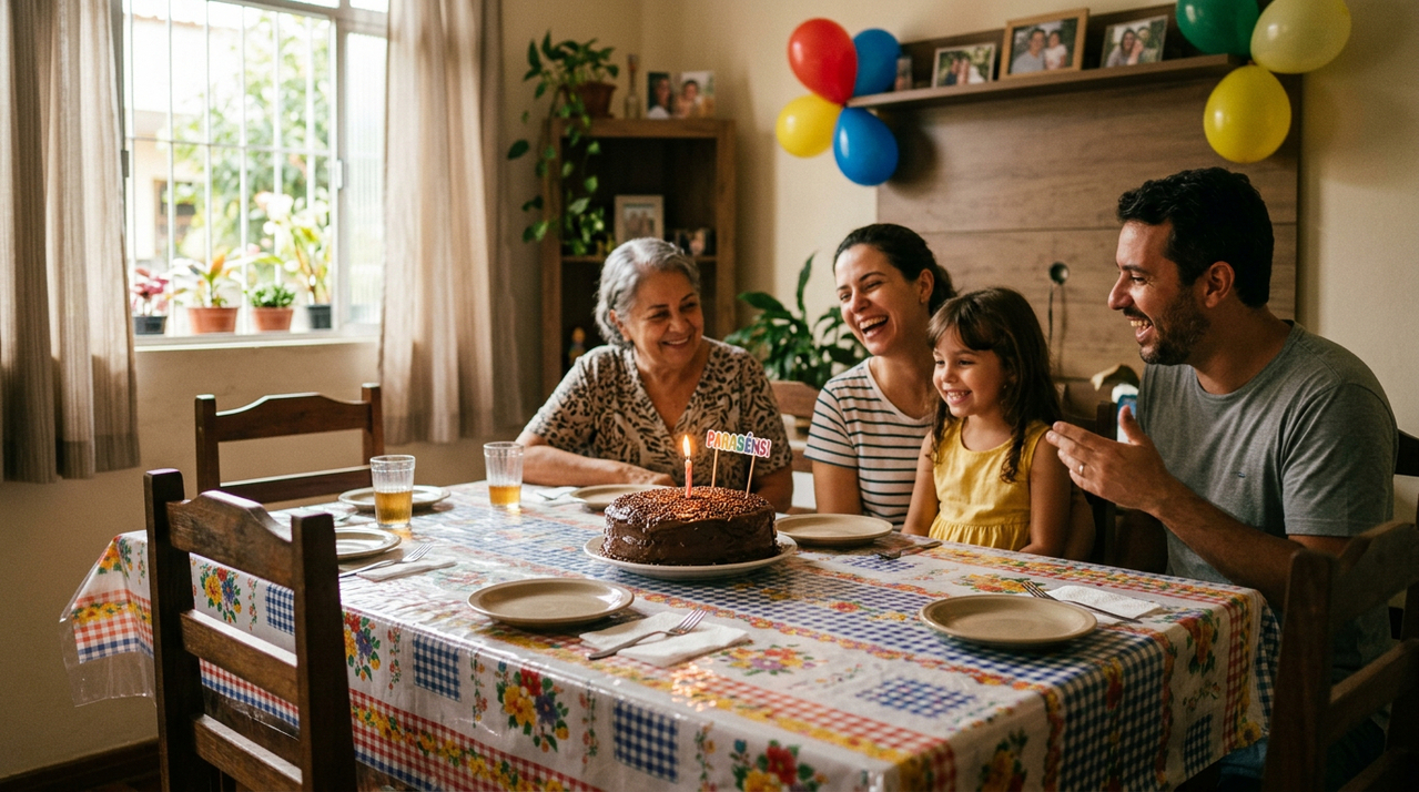 Festas simples que juntavam todo mundo e marcaram aniversários de infância