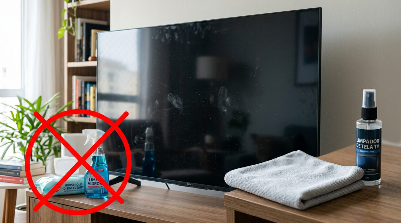Nem lenços umedecidos, nem spray: a maneira correta de limpar a tela da TV sem arranhar