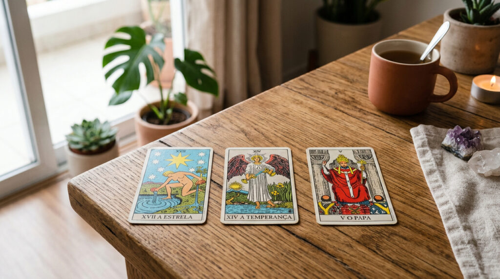 Estas 3 cartas do tarot indicam proteção e equilíbrio durante mudanças financeiras importantes