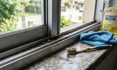Como limpar os trilhos das janelas e fazê-los deslizar suavemente novamente, sem emperrar