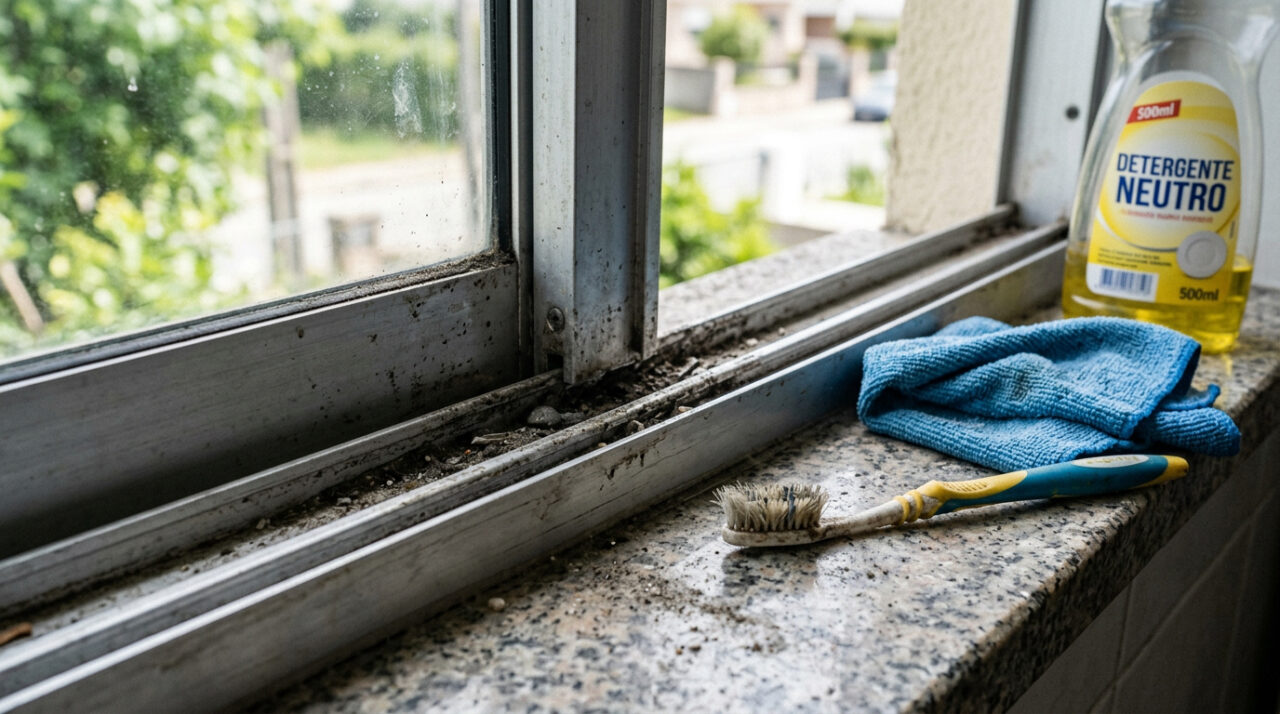 Como limpar os trilhos das janelas e fazê-los deslizar suavemente novamente, sem emperrar