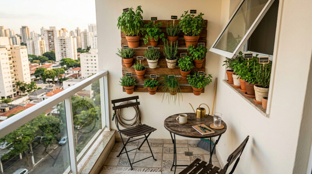 Como fazer uma horta suspensa simples para varanda ou área de serviço usando pouco espaço em casa