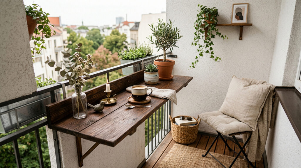 Como fazer um balcão simples para varanda e criar apoio para plantas, café e decoração