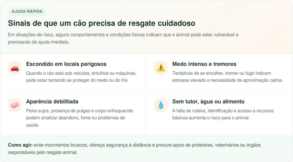 Um cachorrinho é encontrado embaixo de um caminhão após mulher confundi-lo com lixo