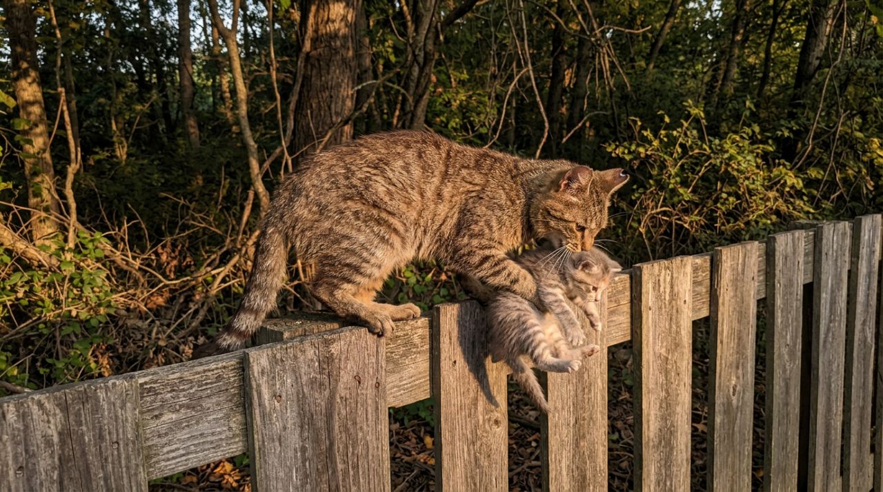 Gata De Rua Surge Na Cerca Com Um Gatinho E Surpreende Mulher Ao Retornar Com Outro