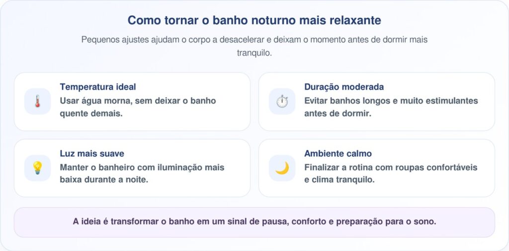 Tomar banho morno antes de dormir: por que ajuda no relaxamento e qual o melhor horário