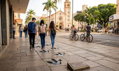 A cidade paulista onde pegadas de dinossauros de 135 milhões de anos dividem calçada com estudantes da UNESP