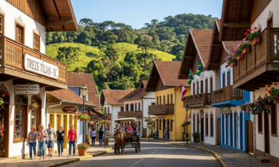 Não é a Europa: é a vila brasileira onde 60% de quem vive têm passaporte europeu e o schnitzel divide mesa com a Tirolerfest de 1934