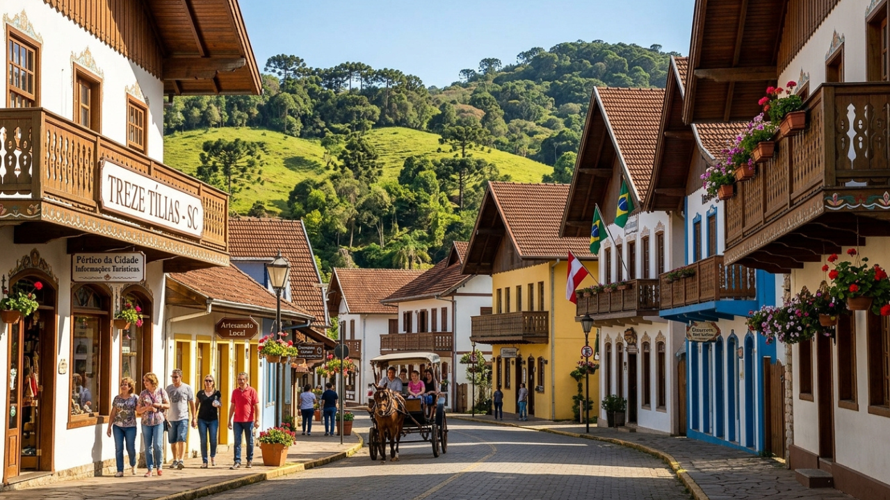 Não é a Europa: é a vila brasileira onde 60% de quem vive têm passaporte europeu e o schnitzel divide mesa com a Tirolerfest de 1934