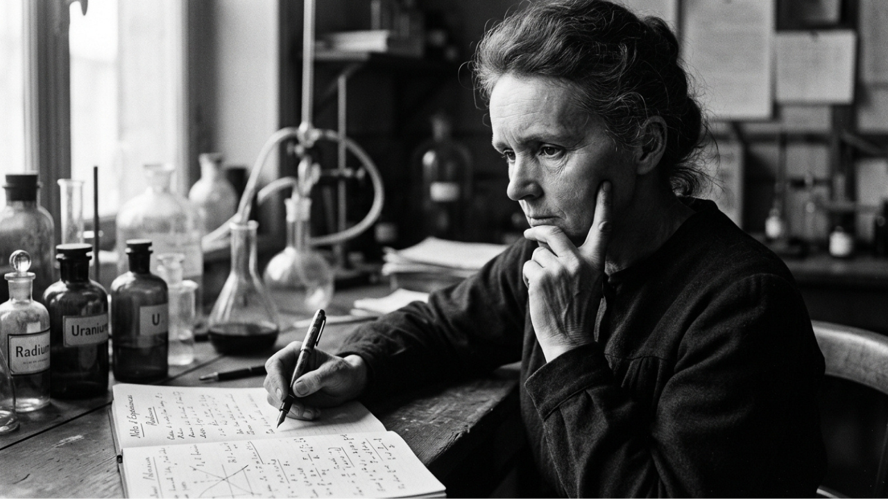 Citação do dia de Marie Curie sobre o medo: "Nada na vida deve ser temido, somente compreendido. Agora é a hora de compreender mais, para que possamos temer menos"