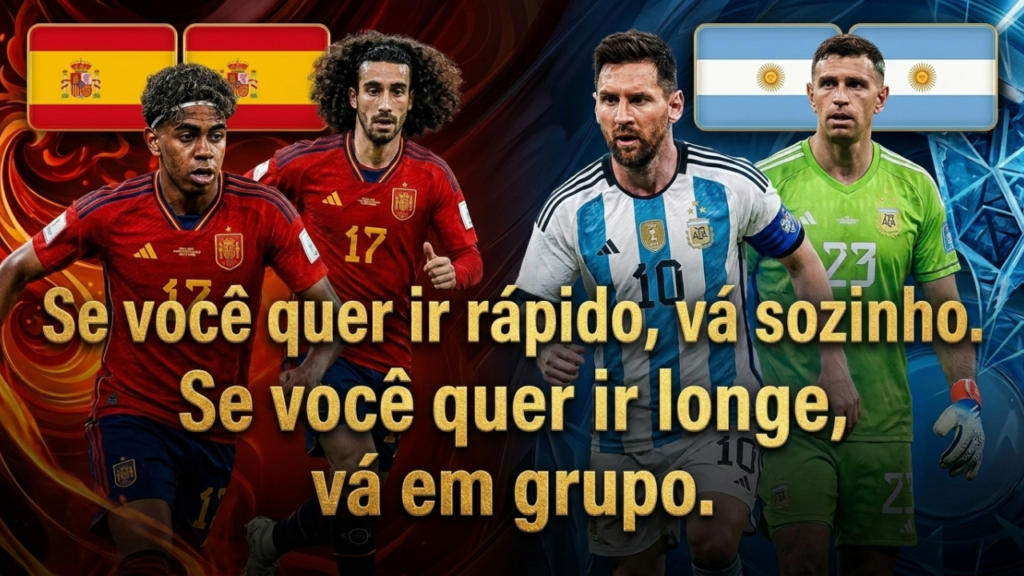 Provérbio africano: "Se quiser ir rápido, vá sozinho. Se quiser ir longe, vá em grupo." No dia da final da Copa 2026, a frase parece ter sido escrita para o gramado