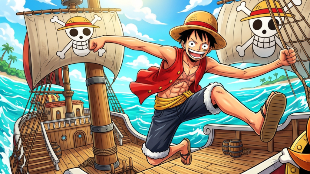 Frase do dia de Monkey D. Luffy: "Se você não correr riscos, não pode criar um futuro. O seu destino pertence a você."