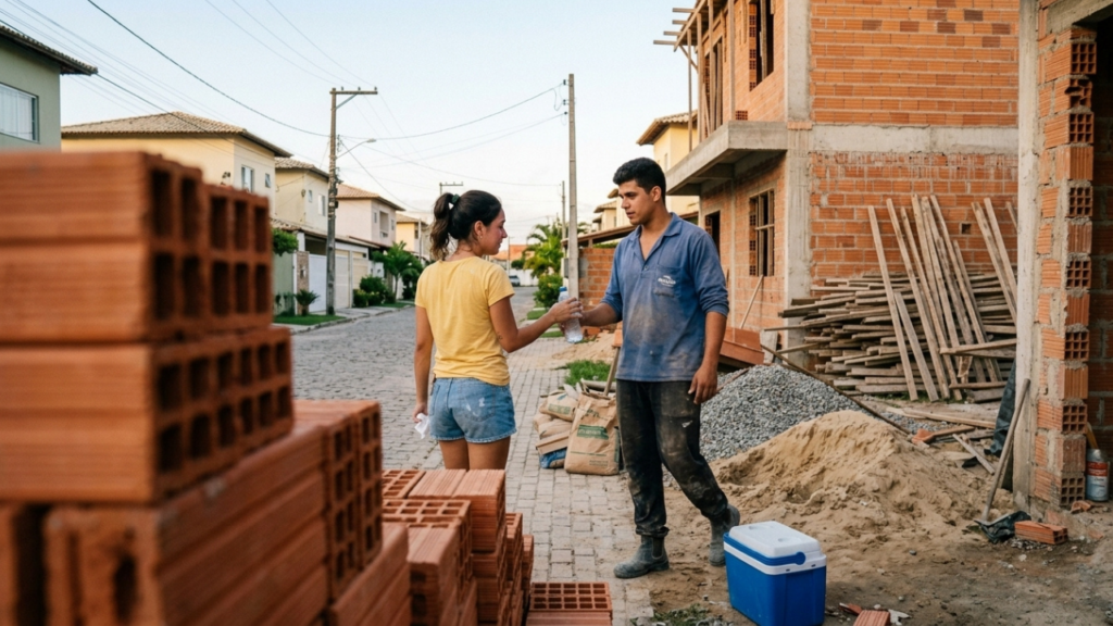 Namorados juntam R$ 150 mil para erguer casa no lote do pai do rapaz, relação acaba antes de casarem no papel e ela é expulsa sem direito a um tijolo da construção